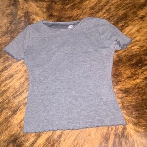 Wonder Nation Gray Waffle Kids Short Sleeve Tee 10/12
